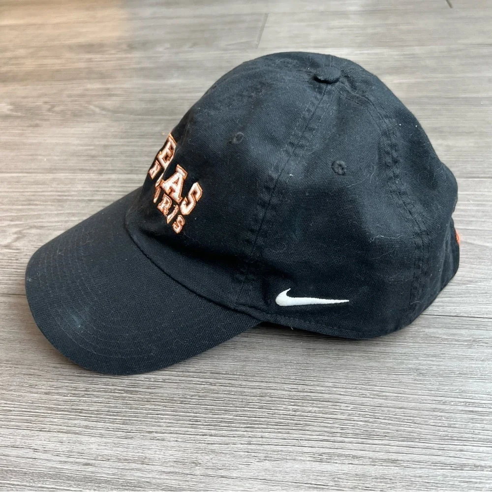 Texas Longhorns UT Black Nike Cotton Canvas Baseball Hat
